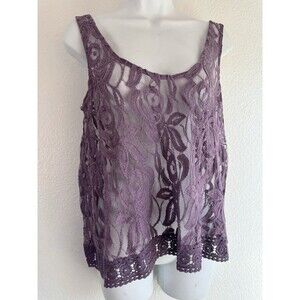 Fire Los Angeles Purple Vintage Boho Crochet Lace